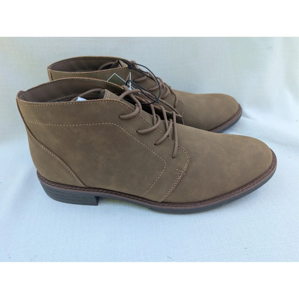 Goodfellow‎ & Co Jerad Men's Chukka Boots 11.5 Brown Faux Suede Desert Boot NWT